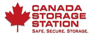 Canada Storage Station logo with red maple leaf and red text on white background