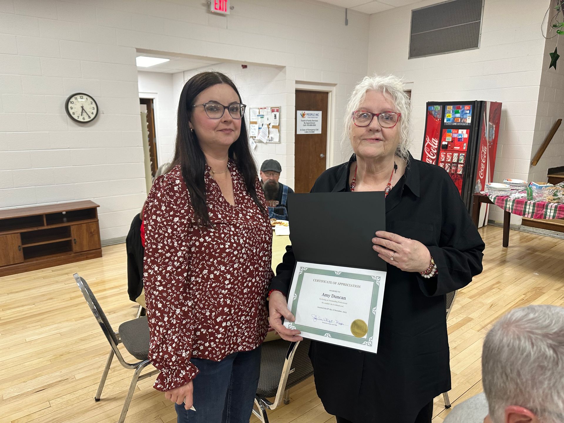 Amy Duncan and Mayor Jean Ann Wright