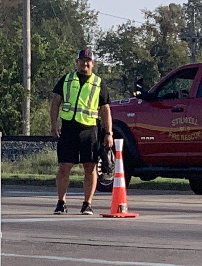 Kaleb Vann was helping at Fill the Boot.