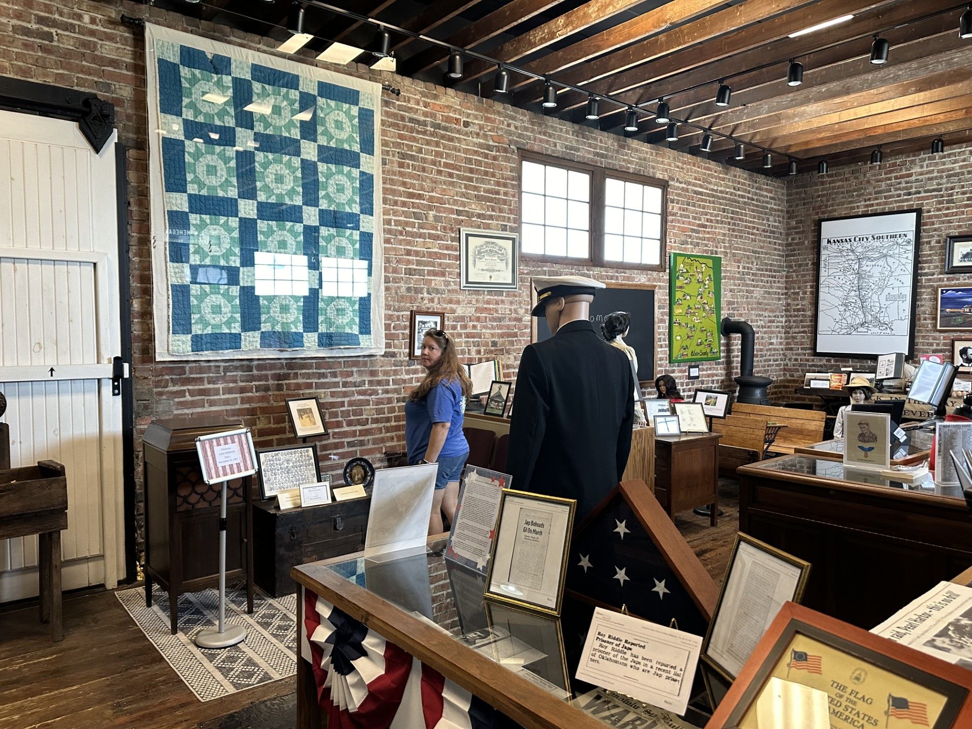photo of exhibits inside the depot's museum