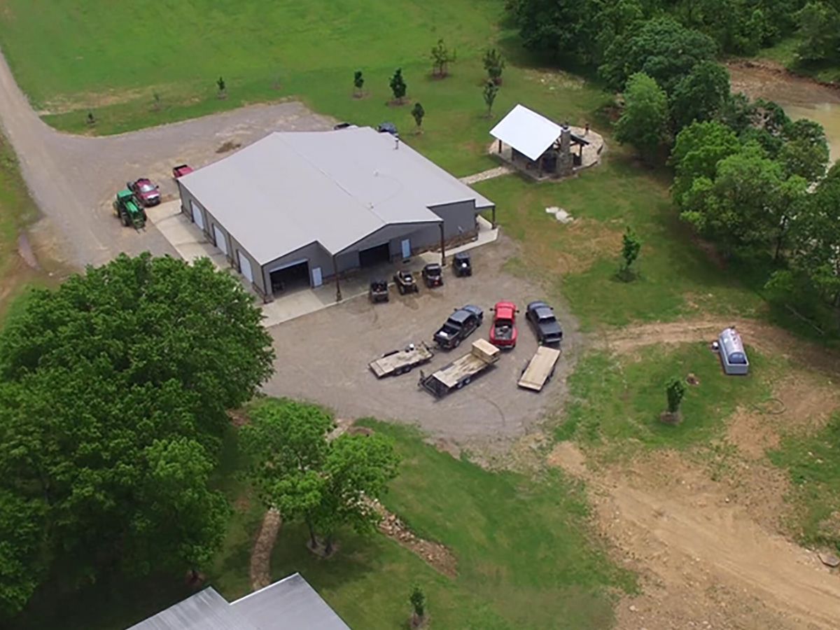 Aerial view of the Lodge at Hunt Mill Hollow Ranch Aerial view of the Lodge at Hunt Mill Hollow Ranch