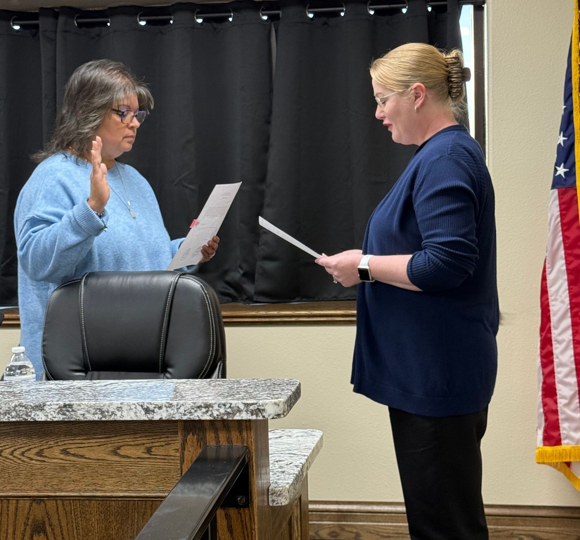 Swearing in of Kelly Funberg by Samantha Stewart