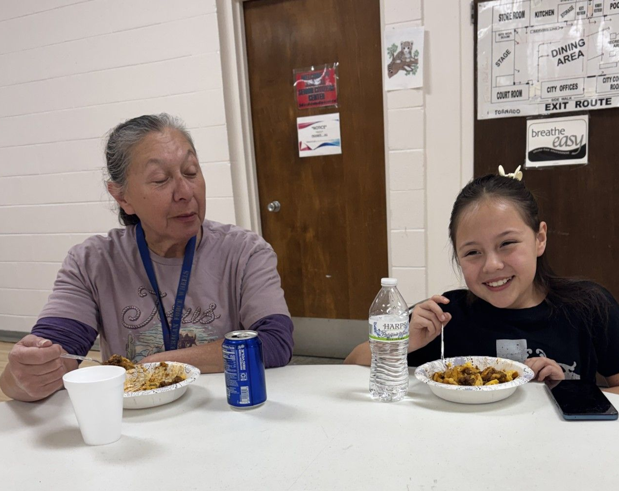 Bernice Bruner and her granddaughter Ericka Bruner, age 10
