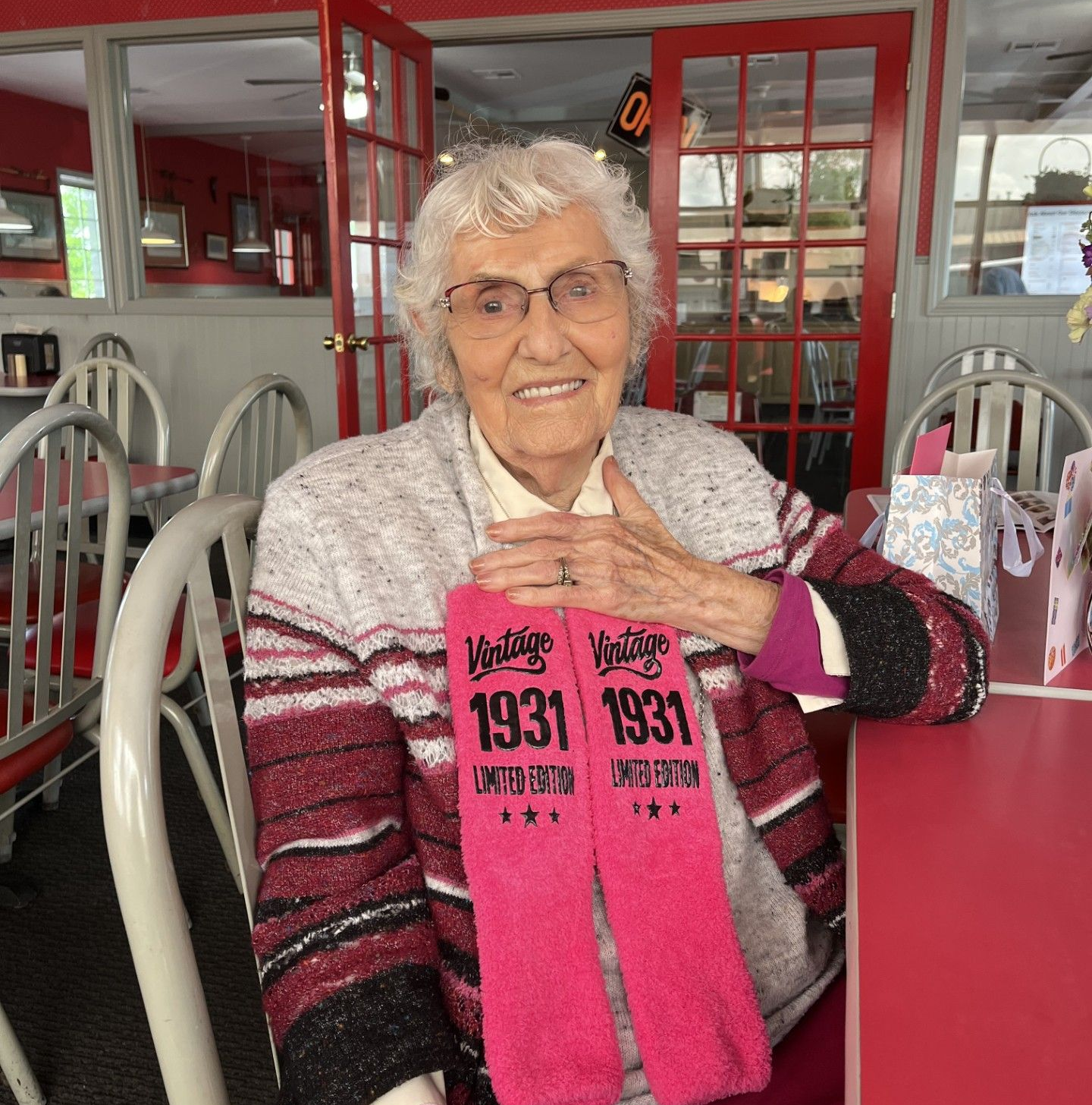 Violet Gore turned 95 ion April 23, 2026