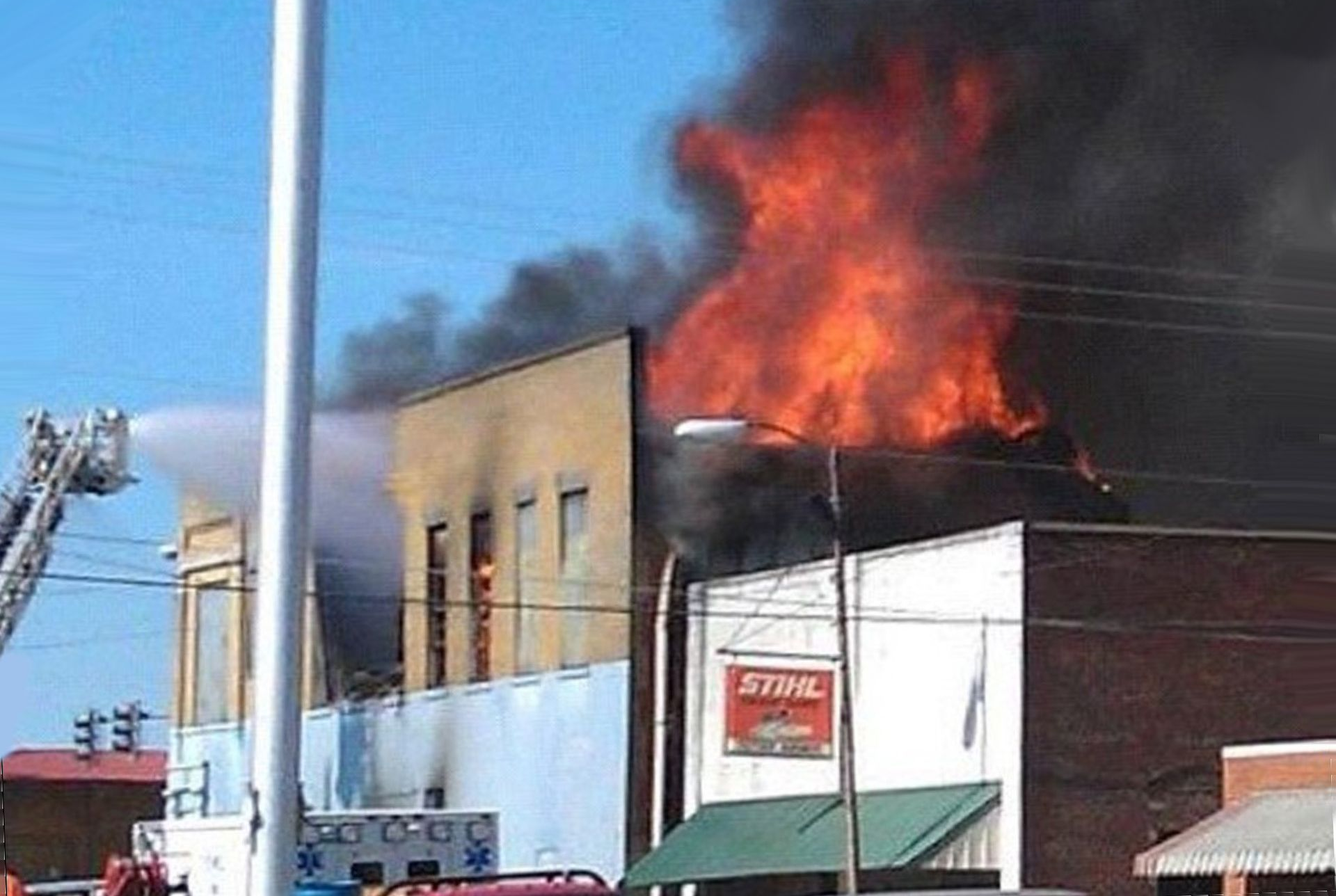 A former used furniture store in downtown Stilwell was heavily damaged by fire in 2012. A former used furniture store in downtown Stilwell was heavily damaged by fire in 2012.