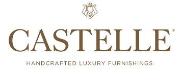 A logo for castelle handcrafted luxury furnishings