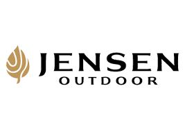 The jensen outdoor logo is on a white background.