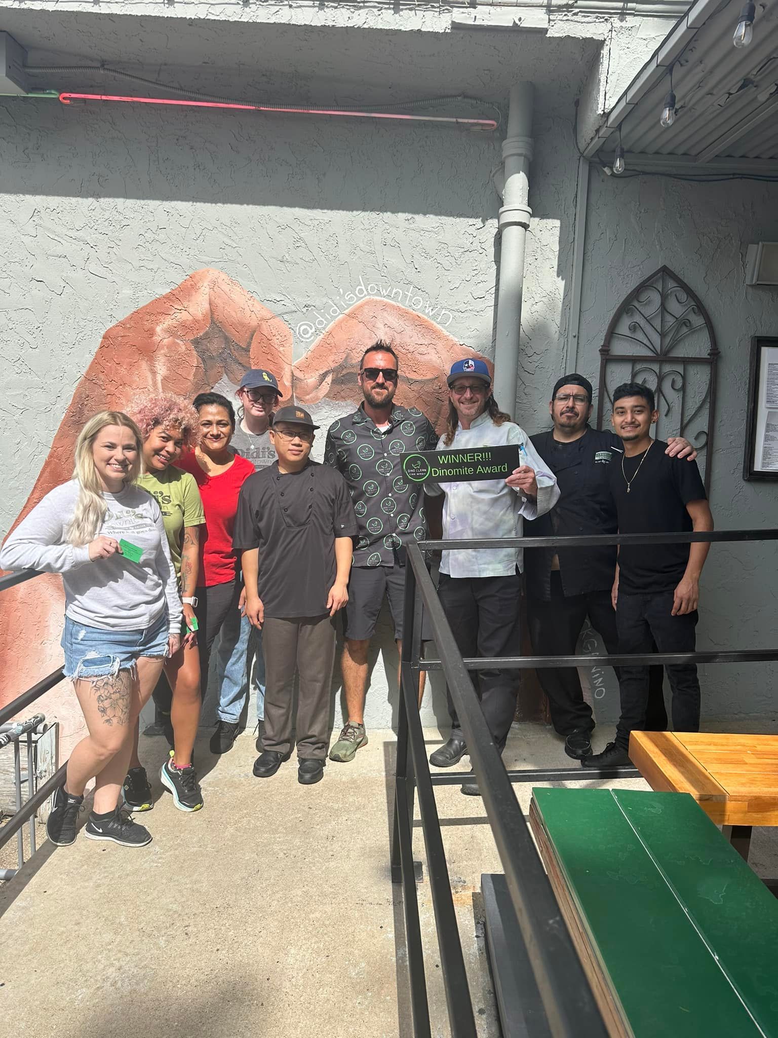 Didi's Downtown DINOMITE AWARD from Dino Clean Car Wash