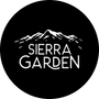 Logotipo do Sierra Garden: cordilheira branca acima do texto