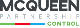 A logo for mcqueen partnership control is shown on a white background.