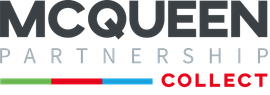 A logo for a company called mcqueen partnership collect