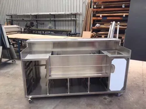 Custom Steel Counter on Wheels | Hillcrest, Qld | Concept Metal Products