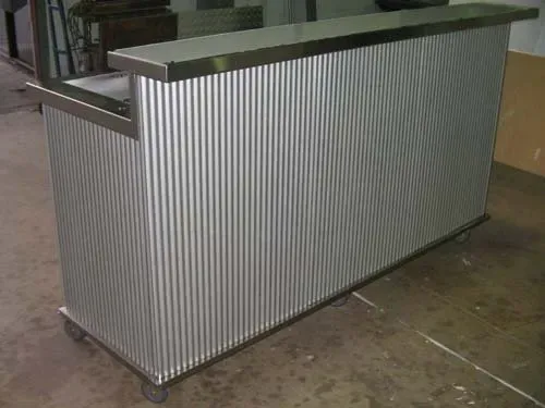 Tall Striped Steel Counter | Hillcrest, Qld | Concept Metal Products