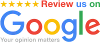 Google review request with five stars.