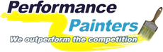 Performance Painters logo with slogan “We outperform the competition”