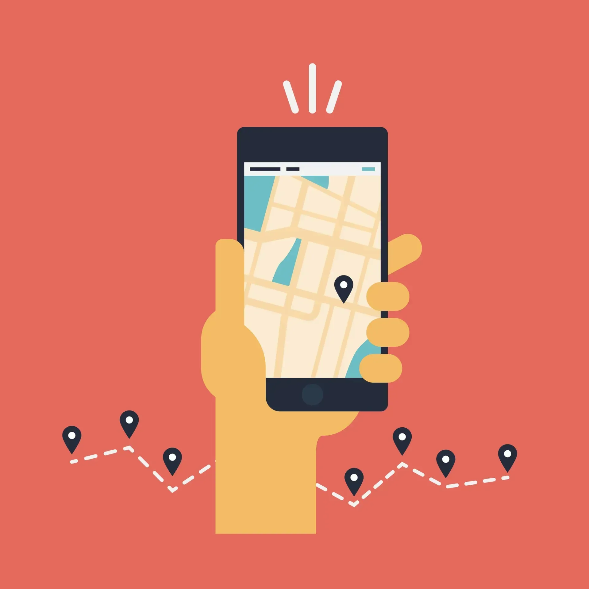 Musical instrument GPS tracking device on smartphone