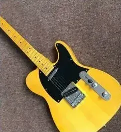 Beginner electric guitar yellow Telecaster body style