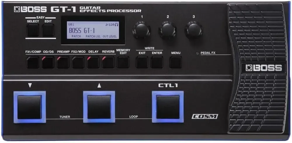 Boss GT-1 compact guitar multi effects processor pedal with expression pedal Boss GT-1 compact guitar multi effects processor pedal with expression pedal