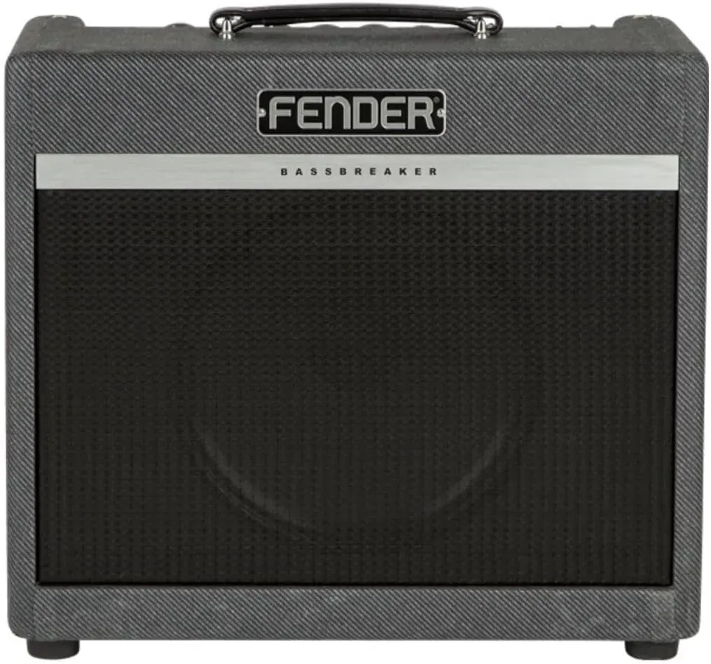 Fender Bassbreaker 15 tube combo guitar amplifier in grey tweed Fender Bassbreaker 15 tube combo guitar amplifier in grey tweed