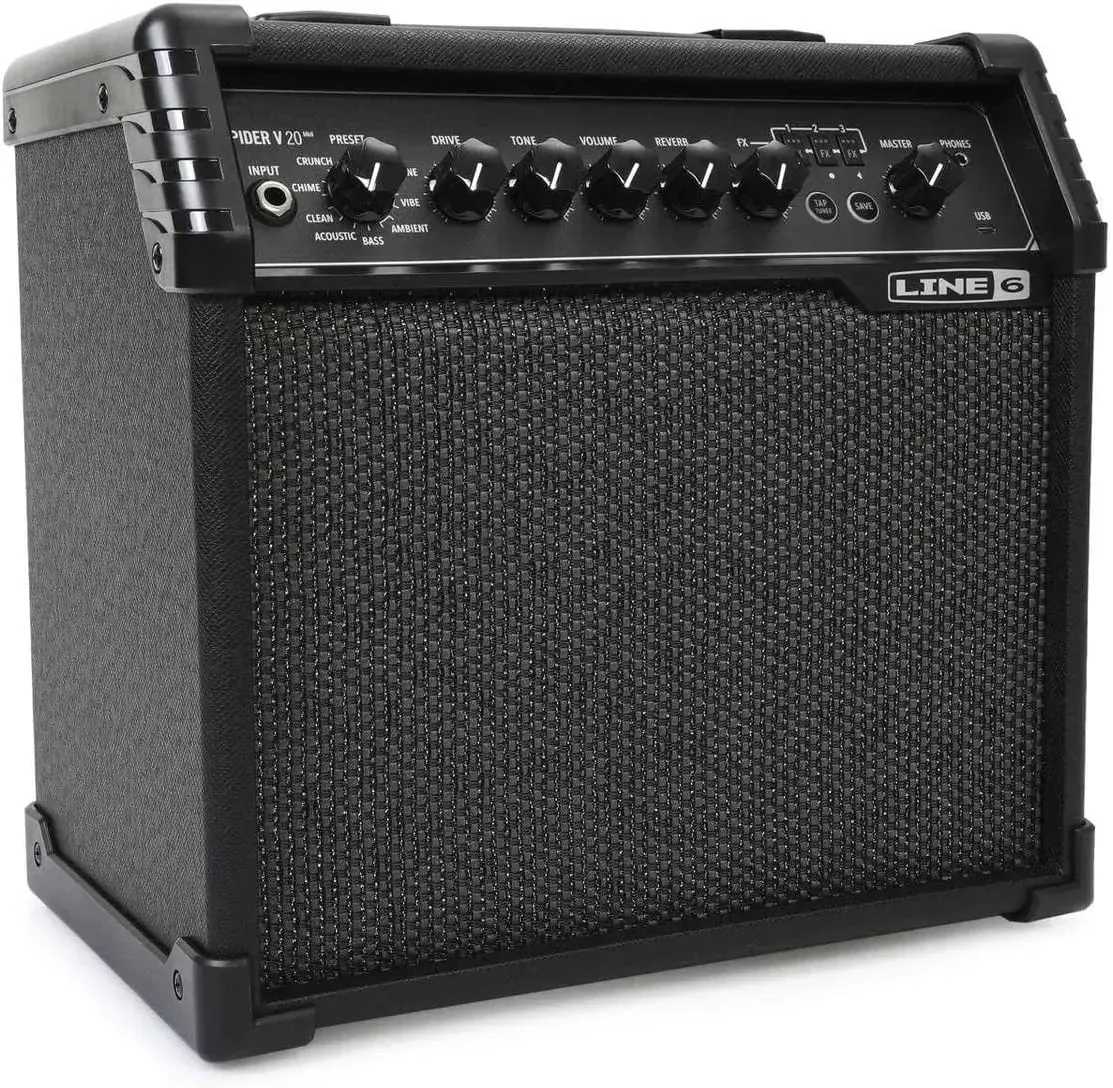Line 6 Spider V 20 MkII 20-watt digital modeling guitar combo amplifier Line 6 Spider V 20 MkII 20-watt digital modeling guitar combo amplifier