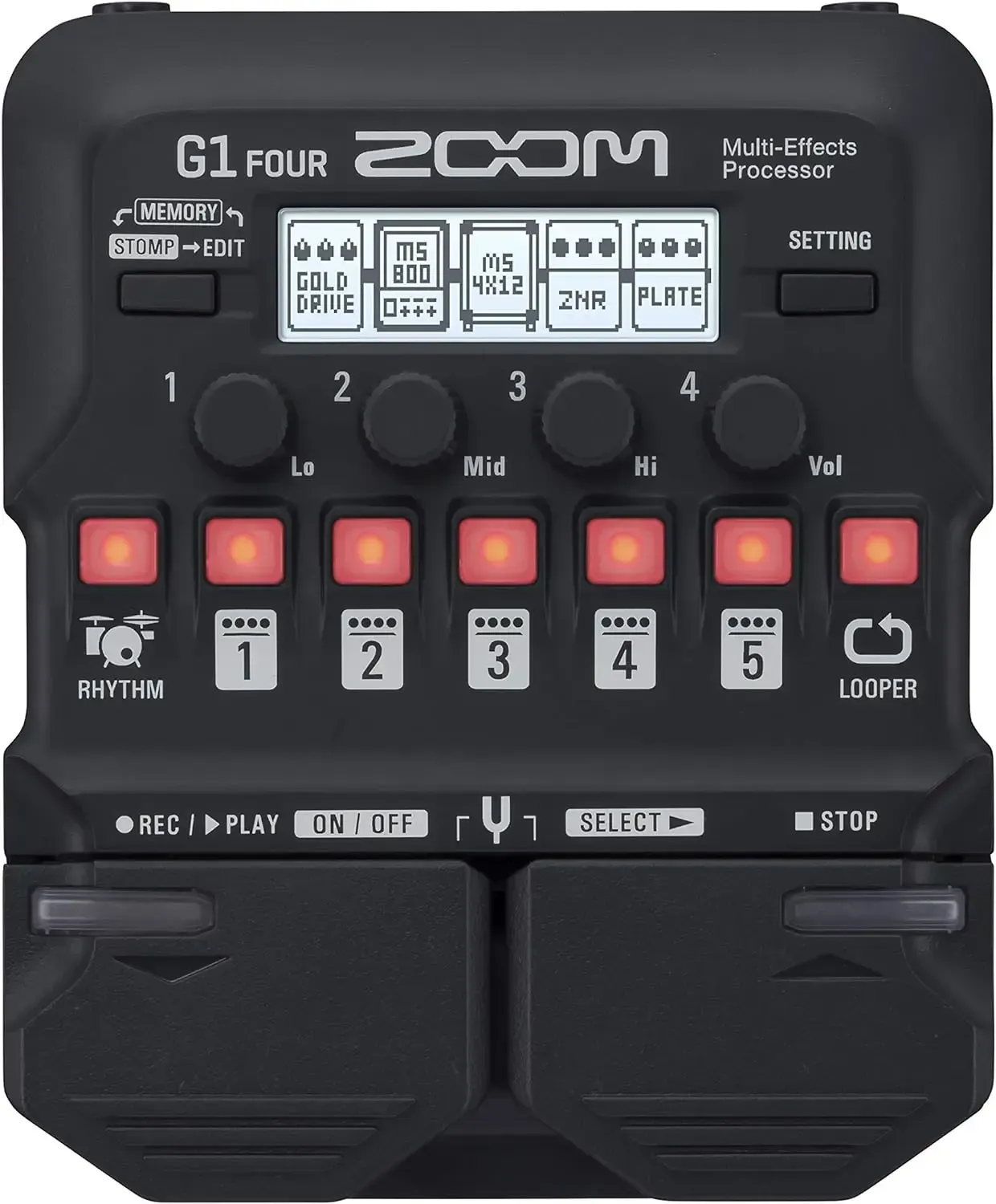 Zoom G1 FOUR guitar multi effects processor pedal with 70 effects and looper Zoom G1 FOUR guitar multi effects processor pedal with 70 effects and looper