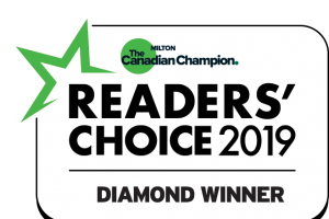 The London Canadian Champion Readers’ Choice 2019 Diamond Winner badge with green star accent