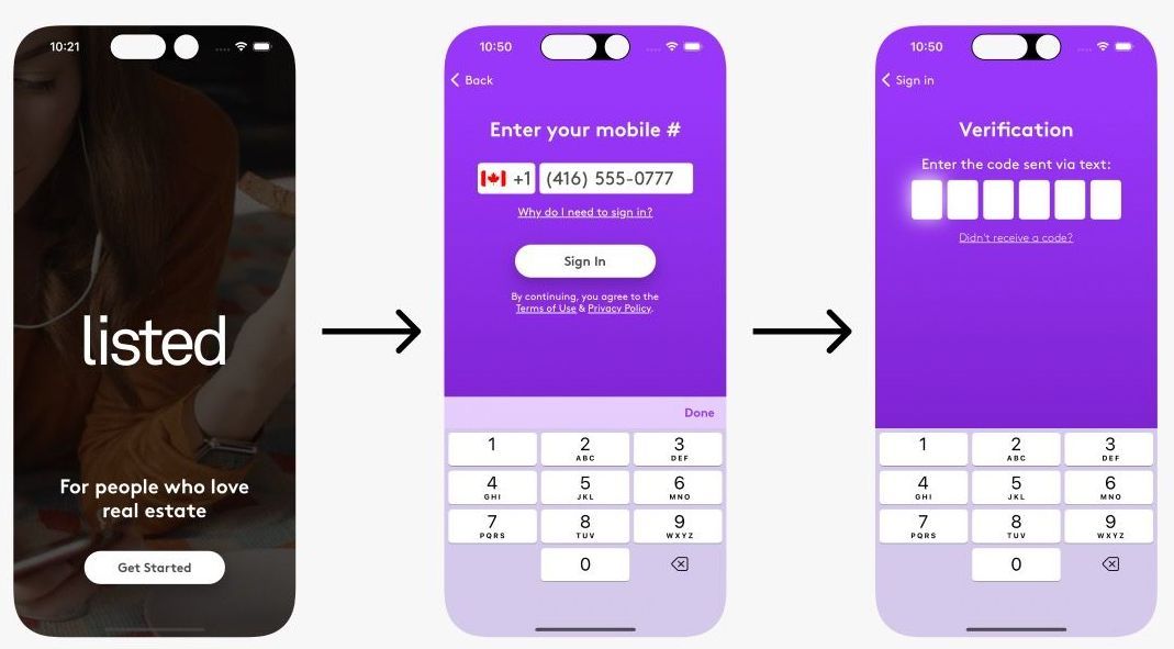 A purple cell phone with a purple screen and a purple keyboard.