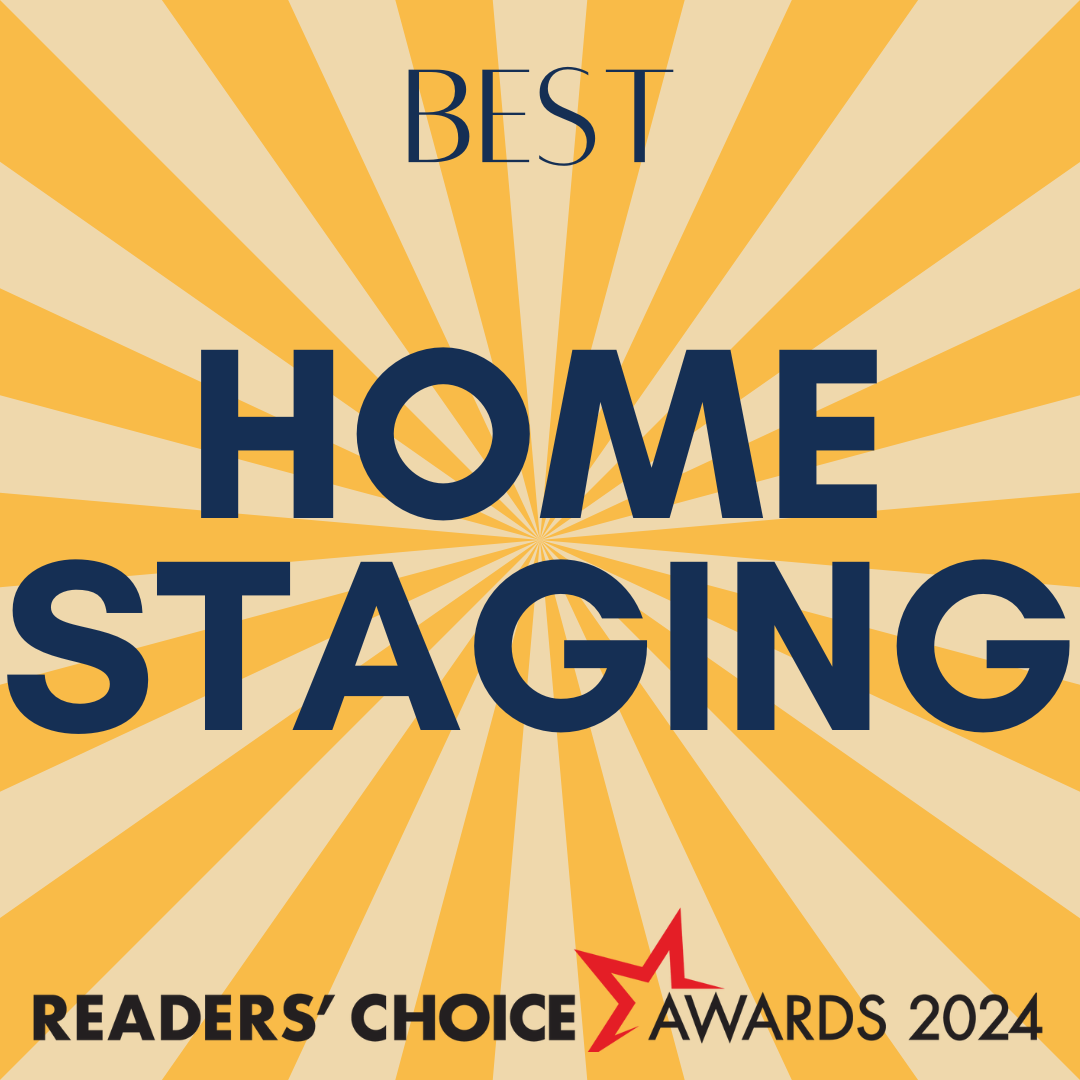 A sign that says best home staging readers choice awards 2024