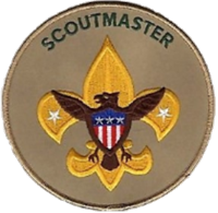 A scoutmaster patch with an eagle on it