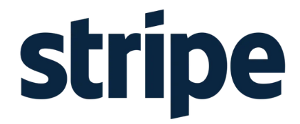 Stripe logo in dark blue on white background.