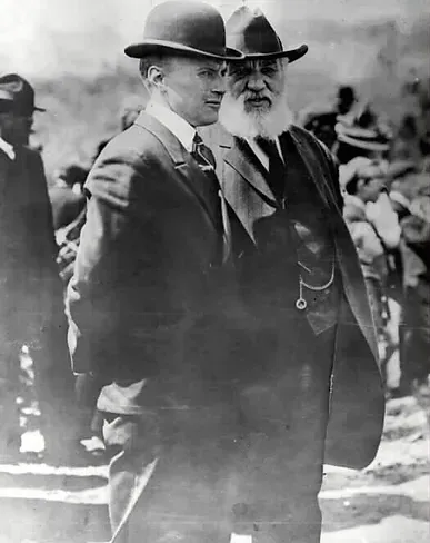 Black & White photo of two men in the military