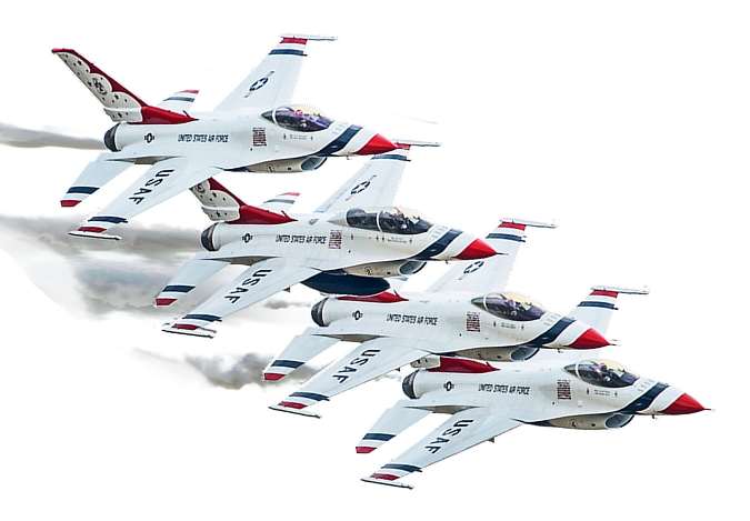 Military aircraft flying in