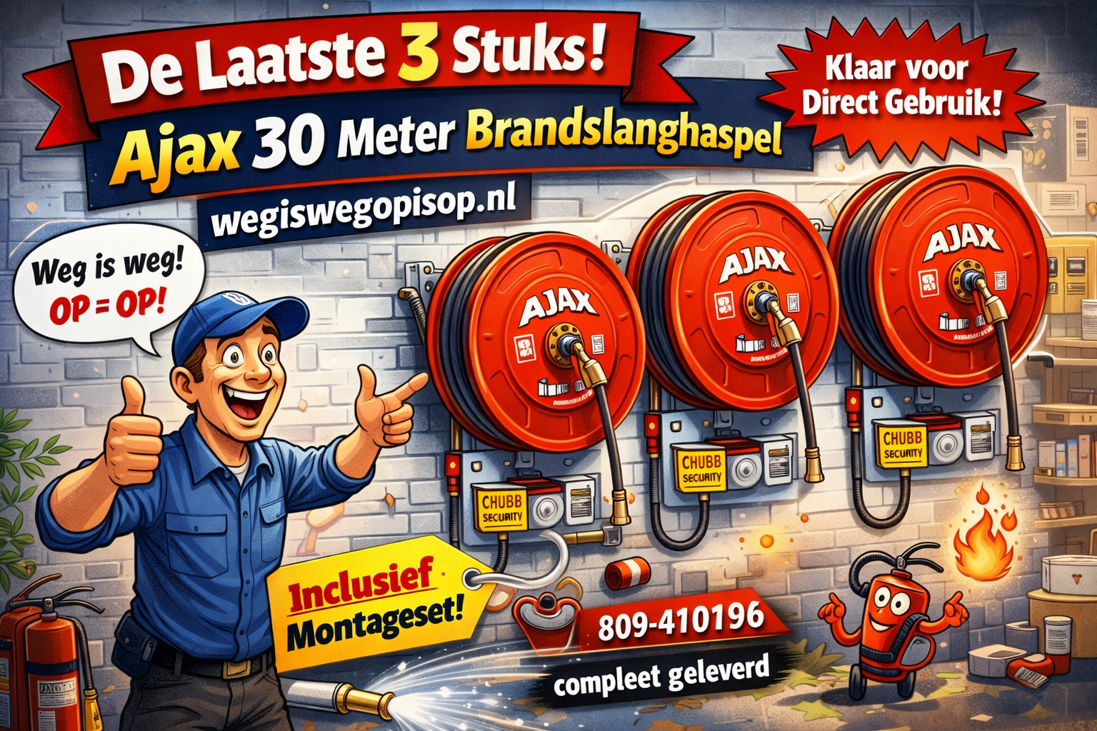 Laatste Ajax brandslanghaspels beschikbaar