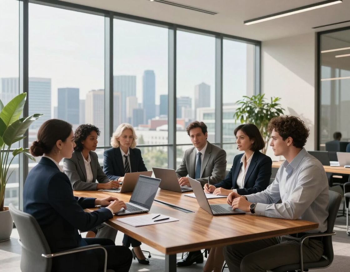 Cross-border business meeting