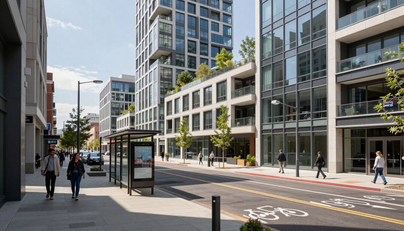 Contemporary mixed-use development and infrastructure