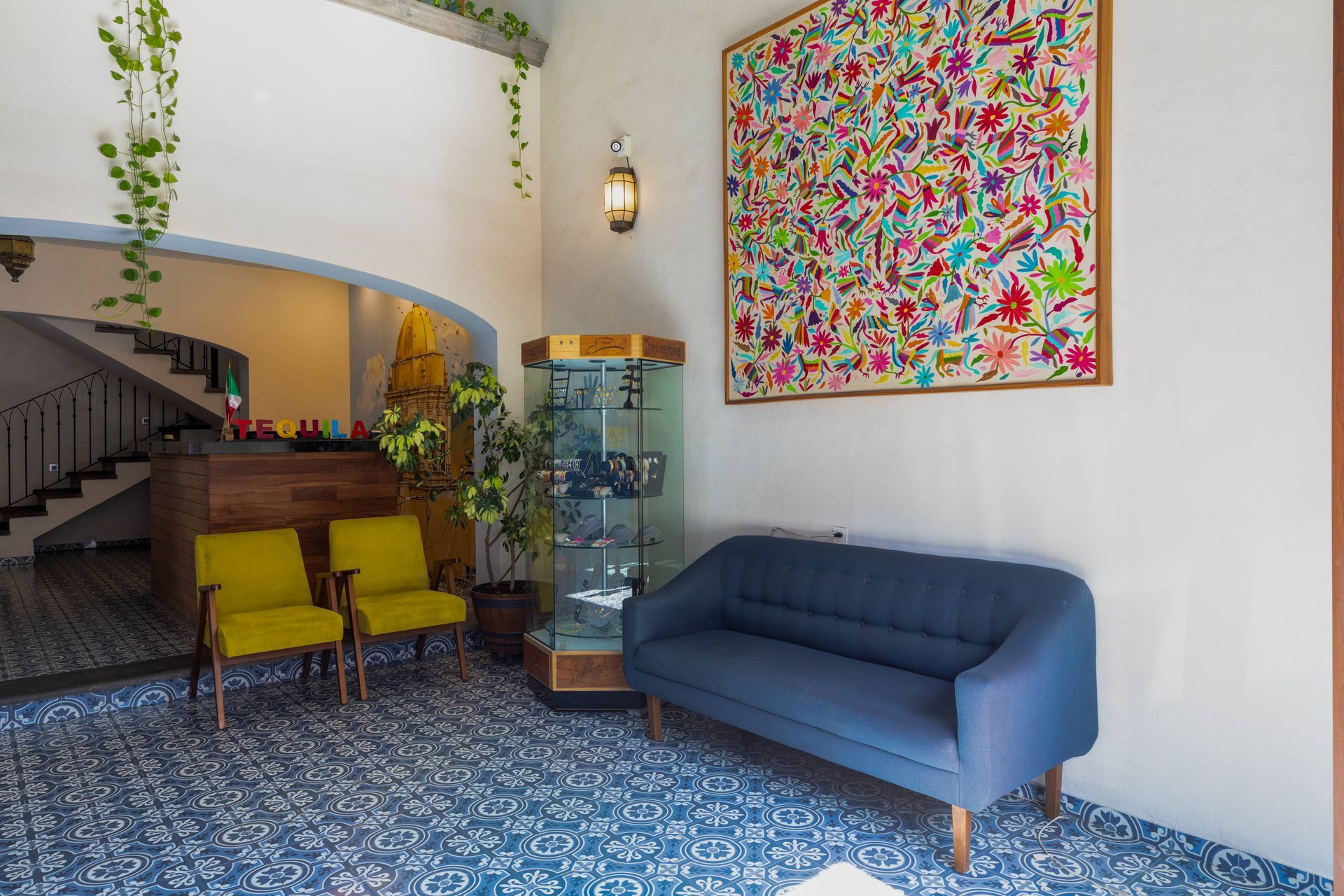 Recepción de hotel en tequila pueblo mágico