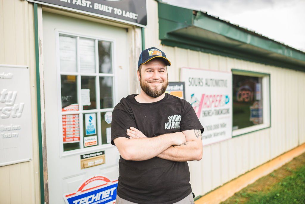 Shop manager outside
