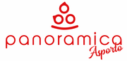Logo Panoramica rosso con tre cerchi sopra la parola &ldquo;Panoramica&rdquo; e &ldquo;Aspor&rdquo; in corsivo sotto