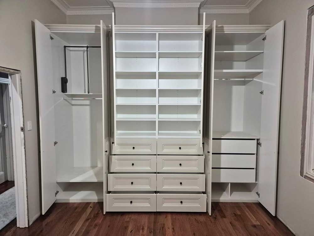 White Period Wardrobes with draws and doors