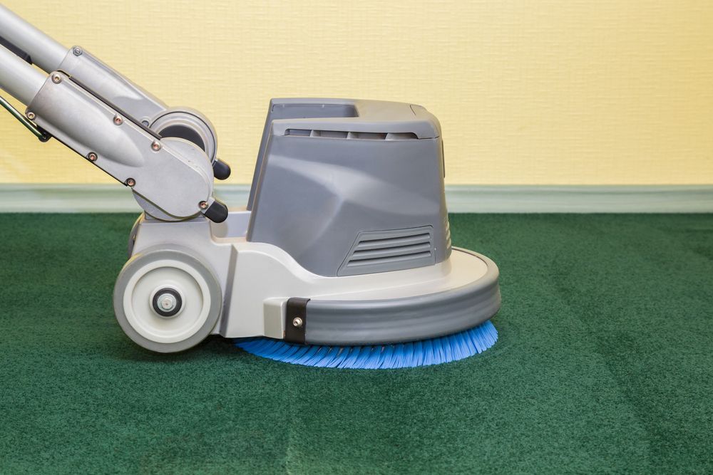 Carpet Cleaning Machine With a Blue Brush — Chemdry D & K in Geelong, VIC