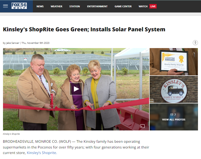 Endless Energy and ShopRite go green with solar.