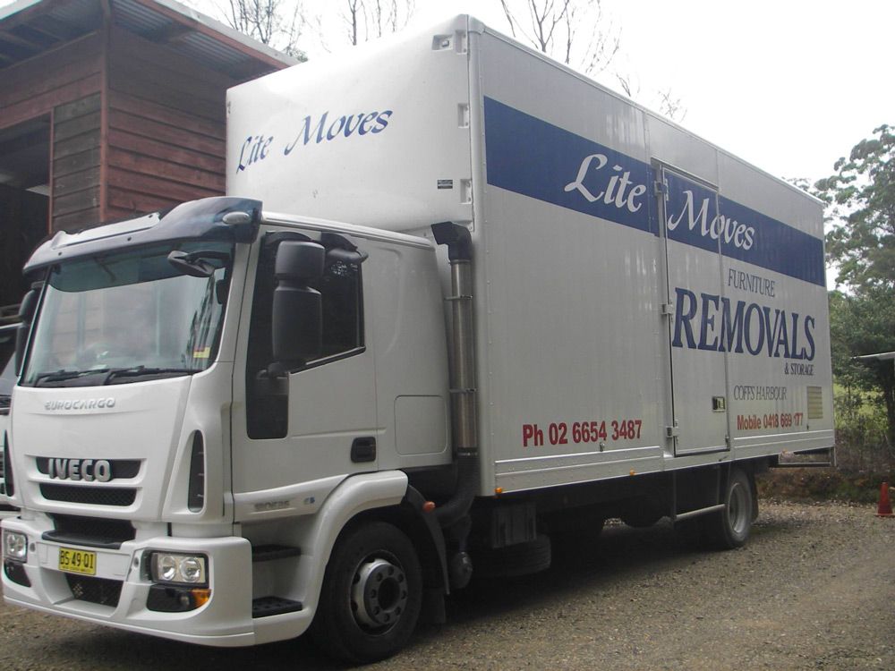 White Big Truck Of Lite Moves Furniture Removal — Lite Moves Furniture Removals In Sunshine Coast, QLD