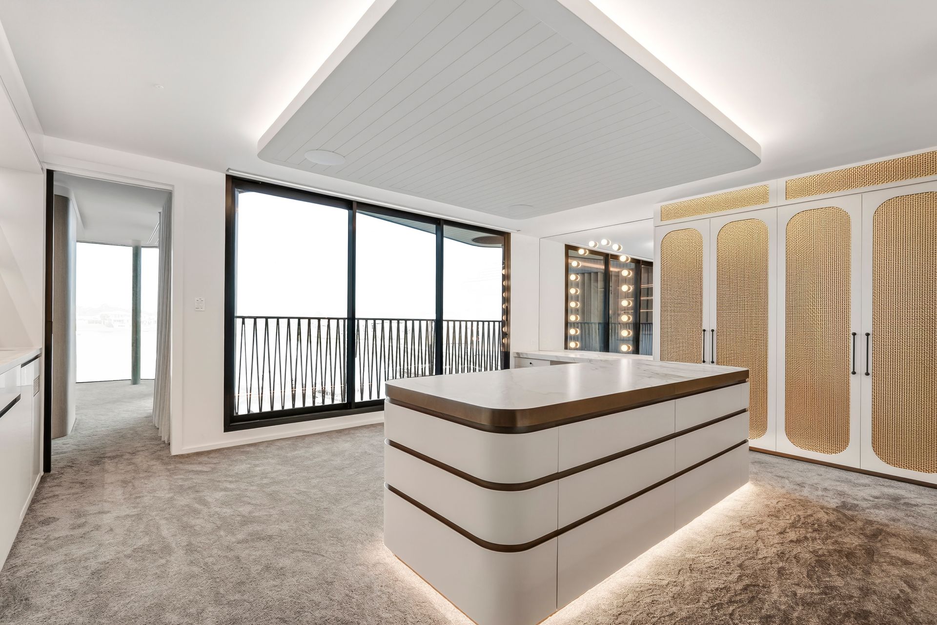 Modern Room With Curved Reception Desk, Large Windows — PK4 Projects in Port Macquarie, NSW