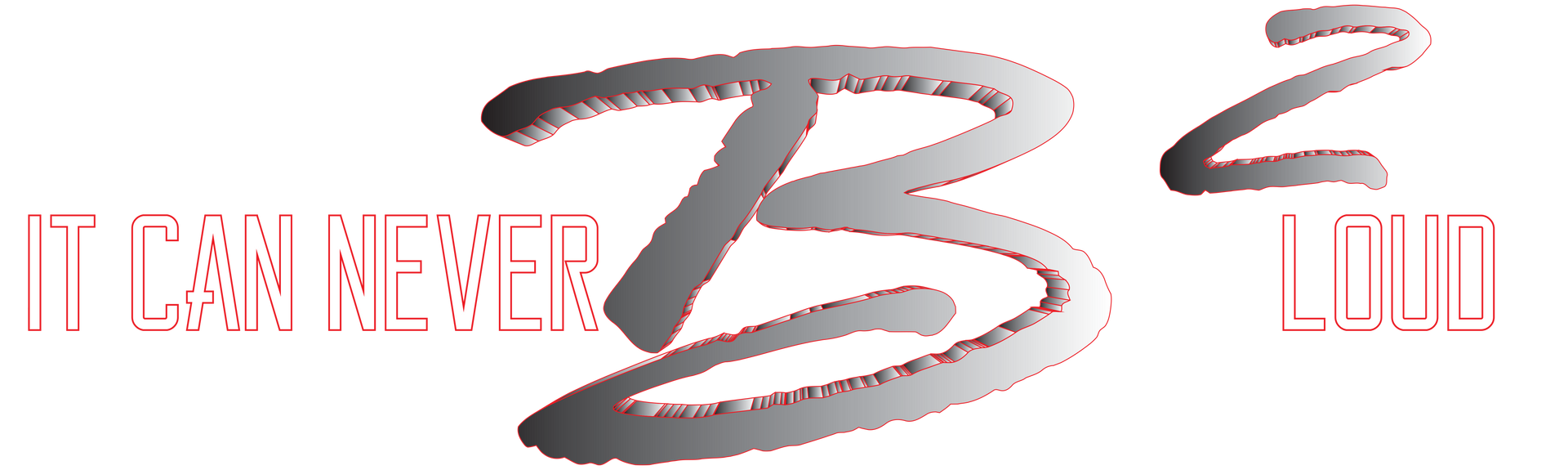 Een logo voor een bedrijf genaamd it kan nooit luid zijn
