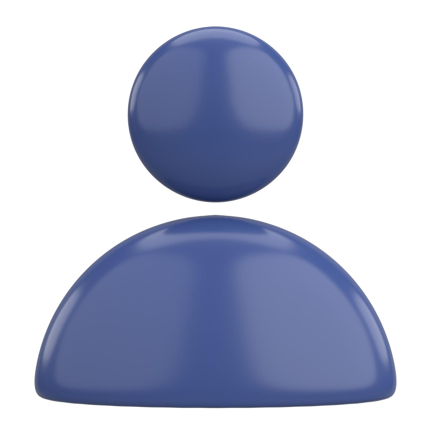 Blue generic user avatar icon on a white background