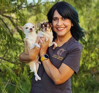 Aly providing awesome customer care for emergency veterinary services. 