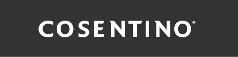 COSENTINO logo in white on a dark gray background