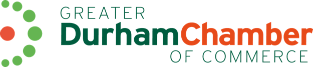 Greater Durham Chamber of Commerce logo in green and orange