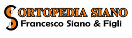 Logo for Ortopedia Siano, with orange and black text reading “Francesco Siano & Figli”