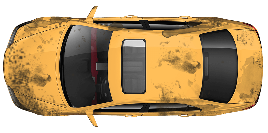 dirty car before